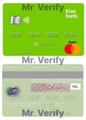 Fillable New Zealand Kiwibank mastercard credit card Templates | Layer-Based PSD