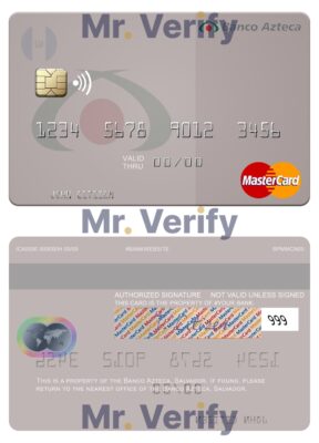 Fillable Salvador Banco Azteca mastercard credit card Templates | Layer-Based PSD
