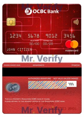 Fillable Singapore OCBC bank mastercard Templates | Layer-Based PSD