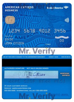 Fillable USA Bank of America AMEX business card Templates | Layer-Based PSD