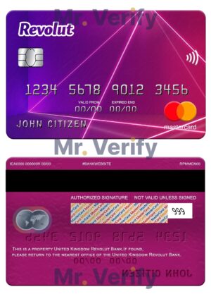 England Editable Templates 16 Fillable United Kingdom Revolut Bank mastercard Templates | Layer-Based PSD