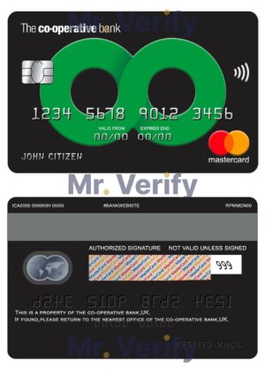 England Editable Templates 7 Fillable United Kingdom The Co-operative bank mastercard credit card Templates | Layer-Based PSD