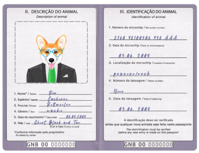 Guinea-Bissau dog Fake PSD Passport | Instant Download