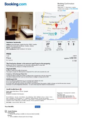Editable Guinea Hotel Booking Form Template | Fillable PDF