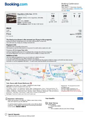 Customizable Japan Airbnb Reservation Template | Word & PDF Formats