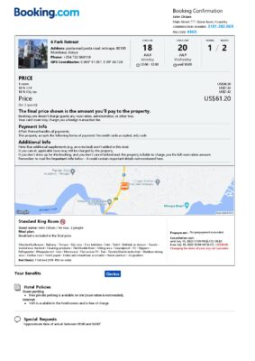 Customizable Kenya Airbnb Reservation Template | Word & PDF Formats