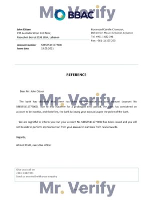 Download Lebanon Bank of Beirut and the Arab Countries Bank Reference Letter Templates | Editable Word