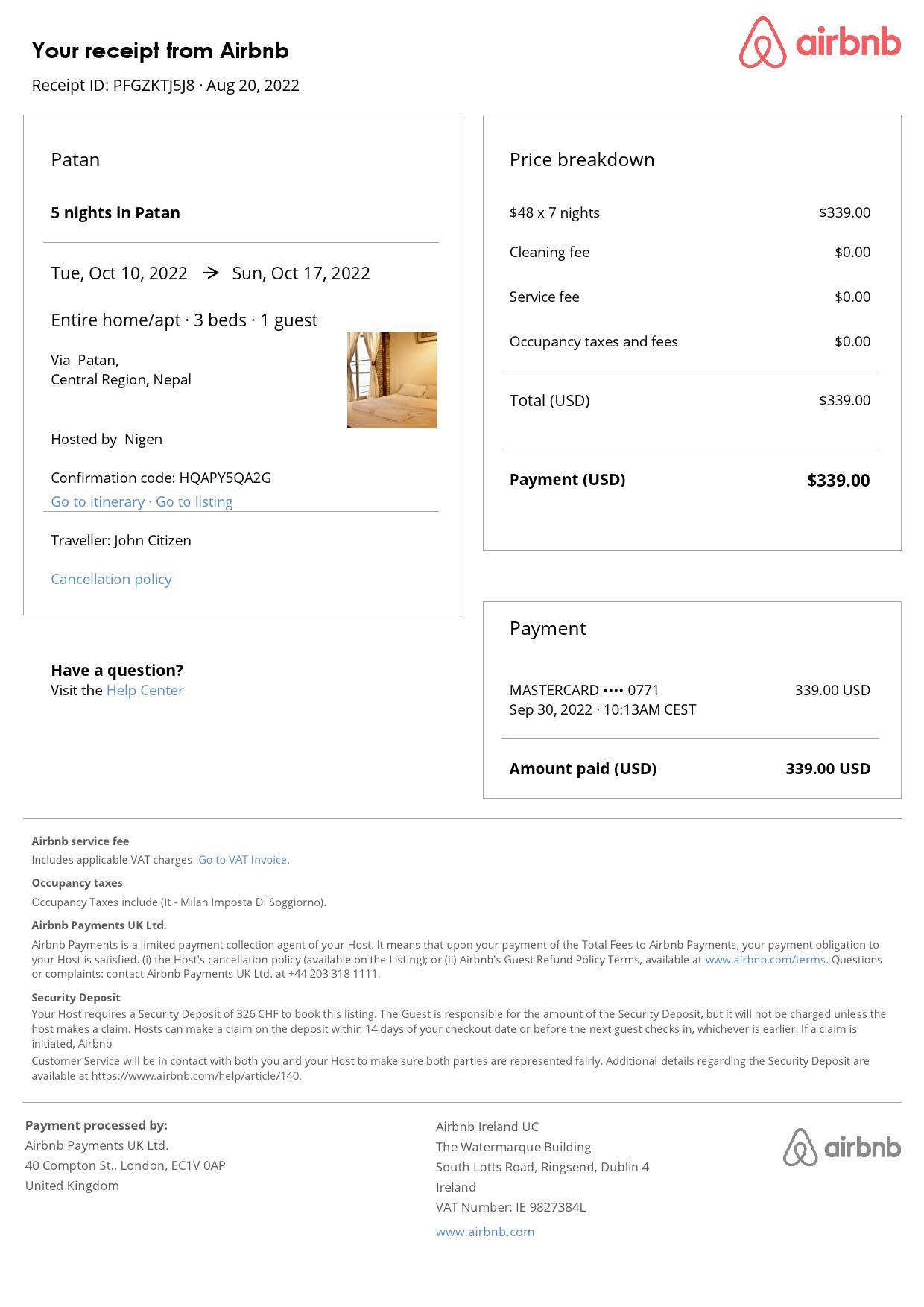 Editable Nepal Hotel Booking Form Template | Fillable PDF