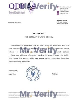 Download Qatar Development Bank Reference Letter Templates | Editable Word