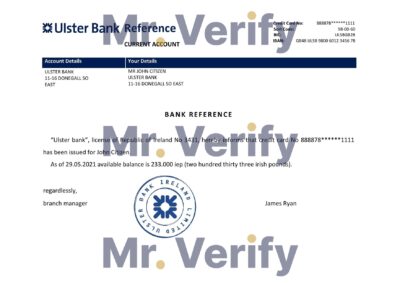 Download Ireland Ulster Bank Reference Letter Templates | Editable Word