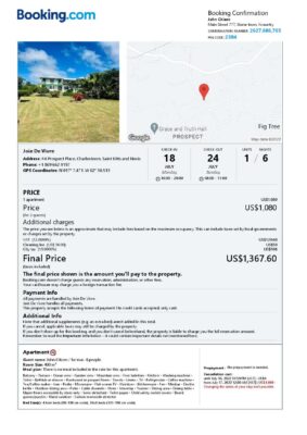 Editable Saint Kitts and Nevis Hotel Booking Form Template | Fillable PDF