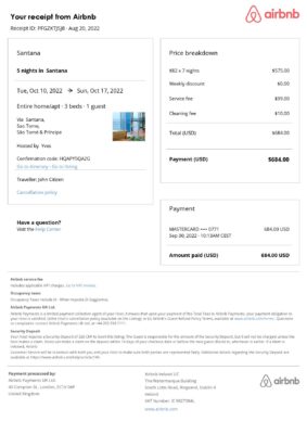 Editable Sao Tome and Principe Hotel Booking Form Template | Fillable PDF