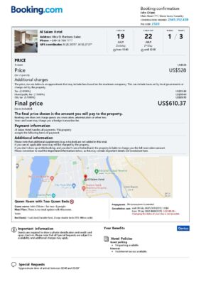 Customizable Sudan Airbnb Reservation Template | Word & PDF Formats