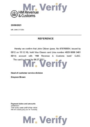 England Editable Templates 6 Download United Kingdom HM Revenue & Custom Bank Reference Letter Templates | Editable Word