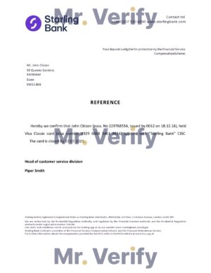 England Editable Templates 11 Download United Kingdom Starling Bank Reference Letter Templates | Editable Word