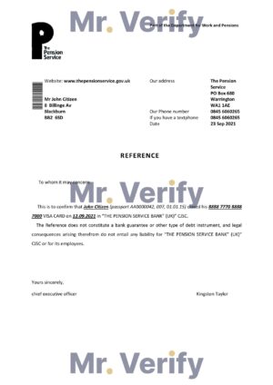 England Editable Templates 10 UK The Pension Service closure reference