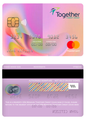 Fillable USA Missouri Together Credit Union bank mastercard Templates