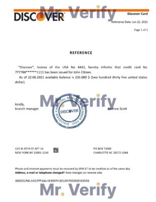 Download USA Discover Bank Reference Letter Templates | Editable Word