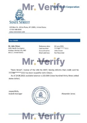 Download USA State Street Bank Reference Letter Templates | Editable Word