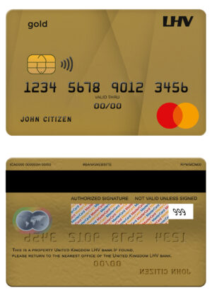 United Kingdom LHV bank mastercard gold credit card