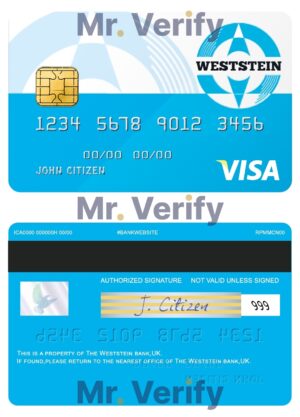 England Editable Templates 6 Editable United Kingdom WestStein bank visa credit card Templates in PSD Format