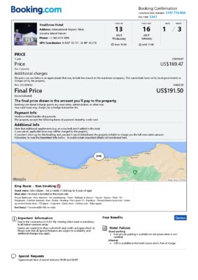 Customizable Yemen Airbnb Reservation Template | Word & PDF Formats