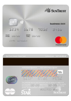 Editable USA SunTrust MasterCard Templates