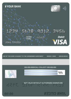 Editable geometrex universal visa card Templates