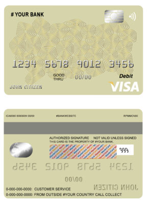 Editable geometric vibrance universal visa card Templates