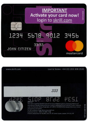 Editable skrill mastercard Templates