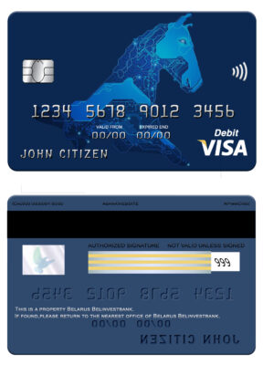 Fillable Belarus Belinvest bank visa card Templates