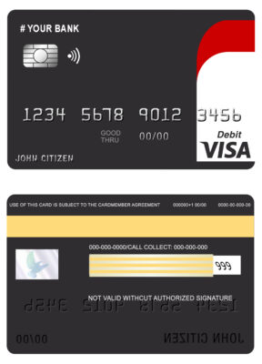 Fillable bradesco brasil bank visa debit card Templates