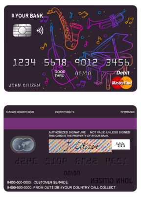 Fillable moonlight instrumental universal multipurpose bank mastercard debit credit card Templates