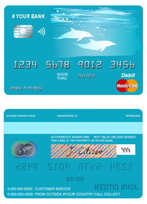 Fillable wander dolphins universal master card Templates