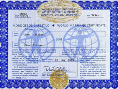 USA Washington world Marriage Certificate | Editable PSD Templates