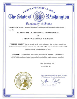 USA washington Marriage Certificate | Editable PSD Templates