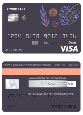 Fillable amaze creative universal visa card Templates