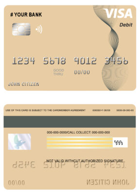 Fillable asbstractaza universal visa card Templates