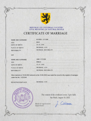 gloss universal Marriage Certificate | Editable PSD Templates