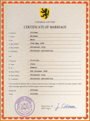 grace universal Marriage Certificate | Editable PSD Templates