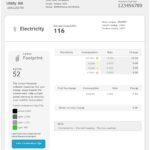 green leaves universal multipurpose utility bill template in Word and PDF format