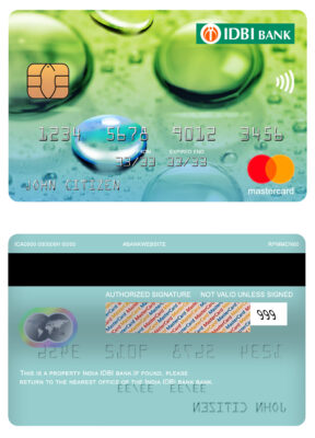 Fillable india IDBI bank mastercard Templates