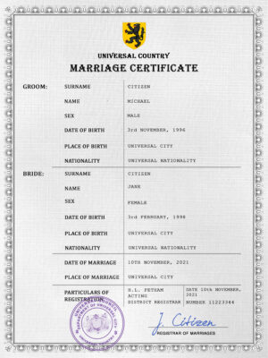 joy universal Marriage Certificate | Editable PSD Templates