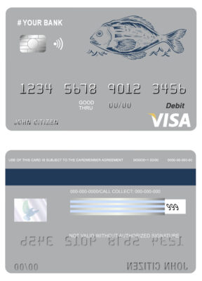 Fillable lucky fish universal visa card Templates