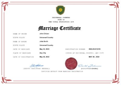 lure universal Marriage Certificate | Editable PDF Templates