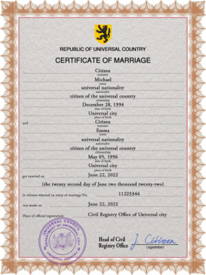 microfilm universal Marriage Certificate | Editable PSD Templates