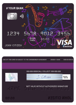 Fillable moonlight instrumental universal visa electron card Templates