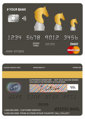 Fillable ride horse universal master card Templates