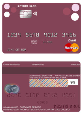 Editable roundara universal master card Templates