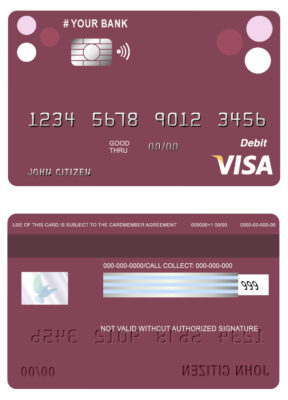 Editable roundara universal visa card Templates
